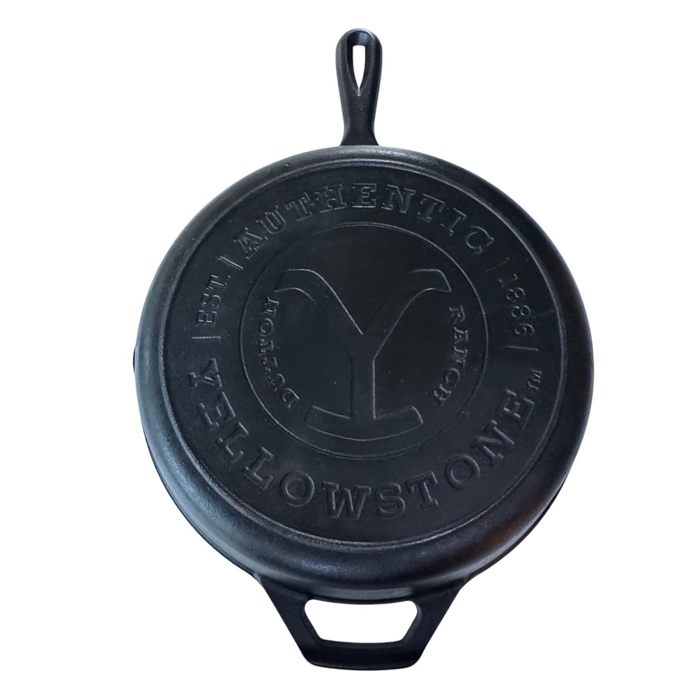 Lodge Yellowstone Dutton Ranch Cast Iron Skillet 12 Inch Black Skillet Pan USA